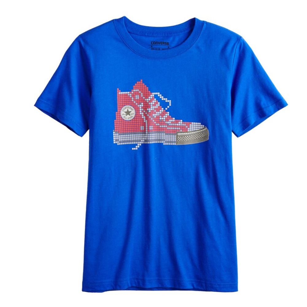 NEW Converse boys Pixel Chuck tee S M L